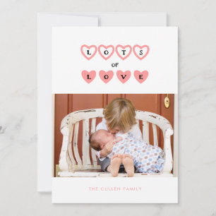Lots of Love Hearts Photo Valentine Card