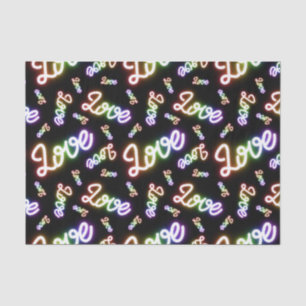 Lots of Love Neon Signs Tissue Paper