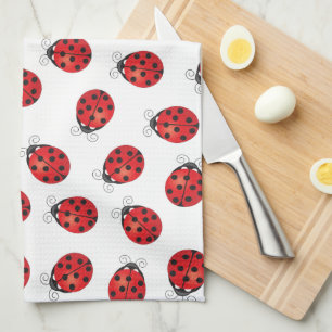 Lots of Lucky Ladybugs Tea Towel