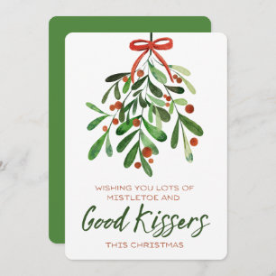 Lots Of Mistletoe Good Kissers Funny Christmas  Holiday Card