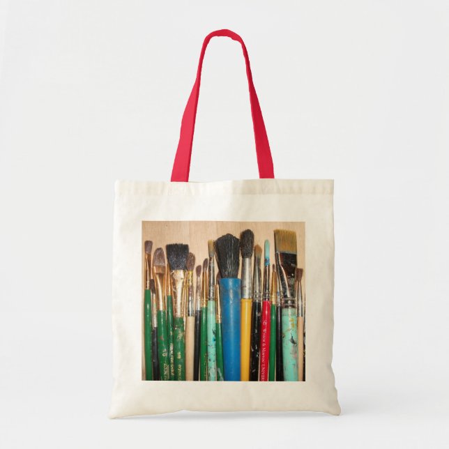 Lots of Paint Brushes Tote Bag (Front)