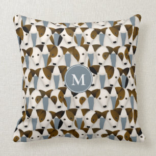 Lots of Parson Jack Russell Terriers dogs pattern Cushion