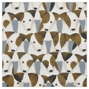 Lots of Parson Jack Russell Terriers dogs pattern Fabric