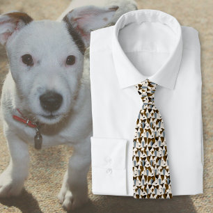 lots of parson jack russell terriers pattern tie