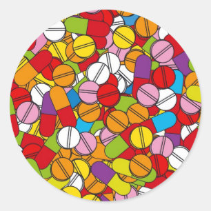 Lots of Pills Classic Round Sticker