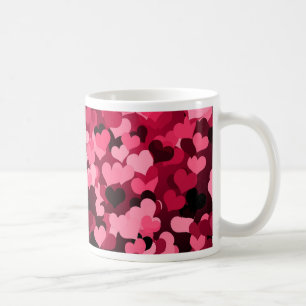 Lots of Pink Hearts, Cute Love Pattern Coffee Mug