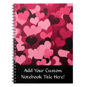 Lots of Pink Hearts, Cute Love Pattern Notebook