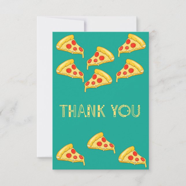 Lots Of Pizza Slices - Thank You Card (Front)