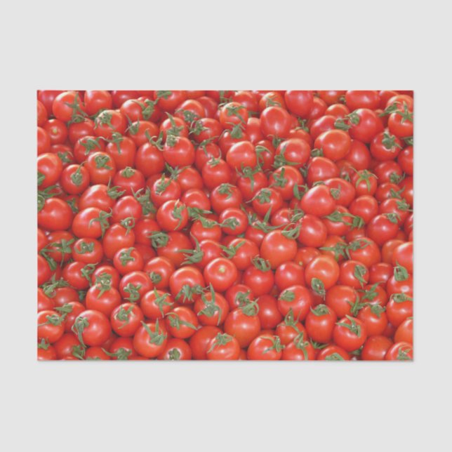 Lots of Red Cherry Tomatoes Tissue Paper (Front)