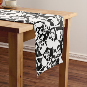 Lots of skulls short table runner
