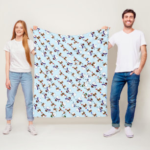 Lots of Snowmen Christmas Fleece Blanket