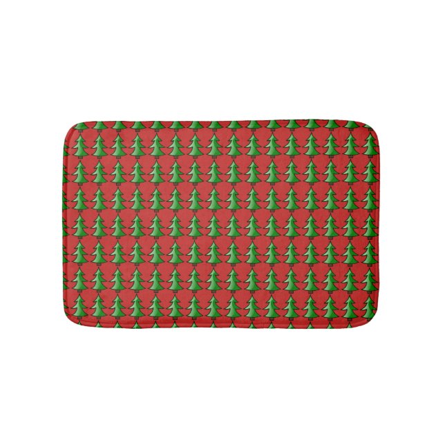 Lots of Tiny Christmas Trees Bath Mat (Front)