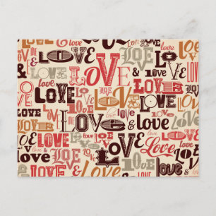 Lots of Vintage Love Postcard