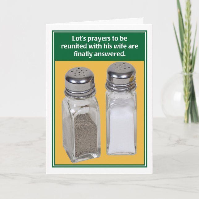 Lot's Prayer Jewish Biblical Anniversary Card (Front)