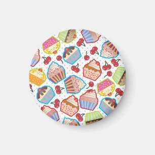 Lotsa Cupcakes n Cherries Magnet