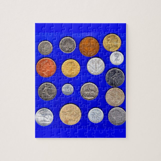 lotsa foreign coins jigsaw puzzle (Vertical)