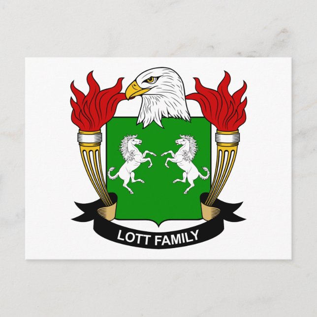 Lott Family Crest Postcard (Front)