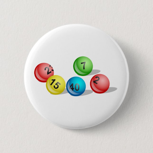 Lottery Balls 6 Cm Round Badge (Front)