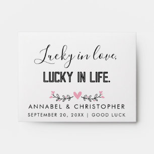 Lottery Ticket Minimalist Wedding lucky  favour Envelope