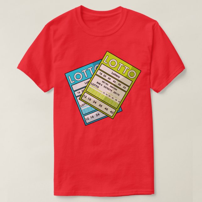 Lottery Ticket Win Winner T-Shirt (Design Front)