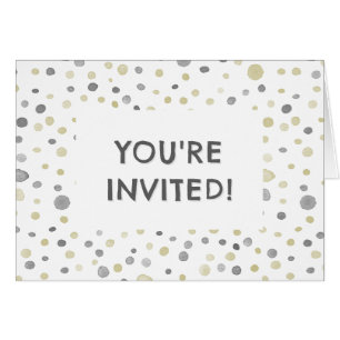 Lottie Confetti Watercolor Dots Birthday Invite
