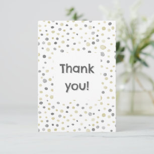 Lottie Confetti Watercolor Dots Thank You Card
