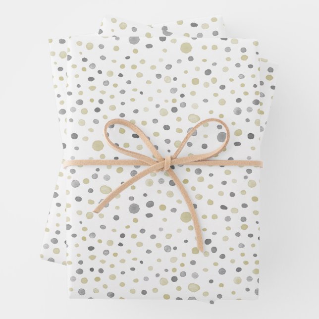 Lottie Confetti Watercolor Dots Wrapping Paper (In situ)