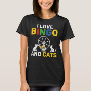 Lotto Gambling Cat Owner Pet Cat Bingo Player Bin T-Shirt