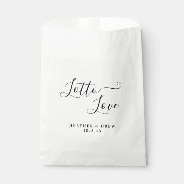 Lotto Love Lottery Scratcher Wedding Favour Classi Favour Bag (Front)