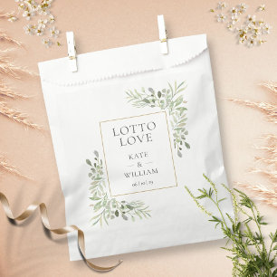 Lotto Love Lottery Ticket Greenery Wedding Favour Bag