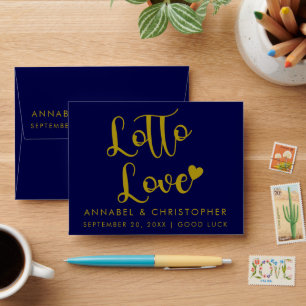 Lotto Love Lottery Ticket Minimalist Wedding favor Envelope