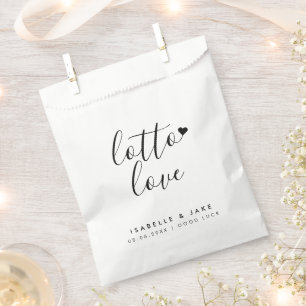 Lotto Love   Lottery Ticket Minimalist Wedding Favour Bag