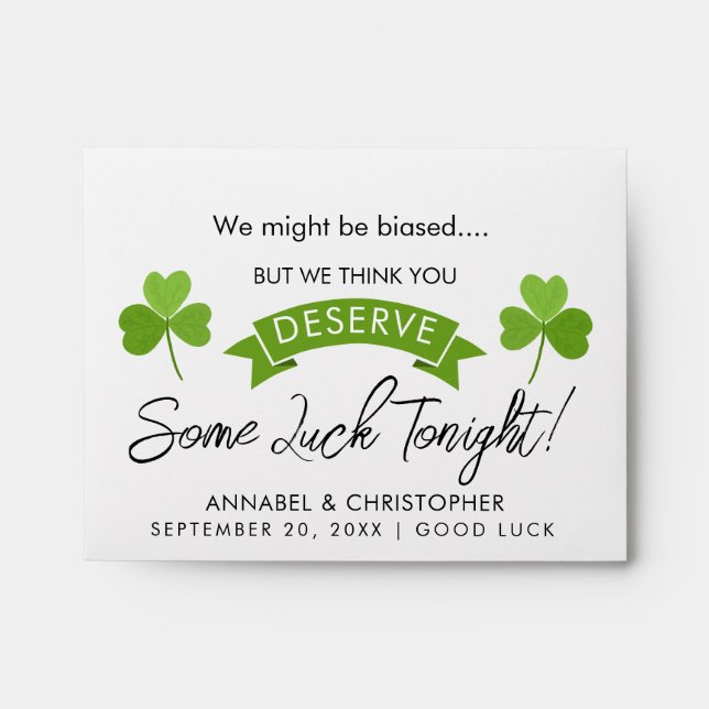 Lotto Party Favour Envelope | We Might Be Biased… (Front)