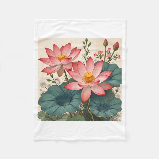 lotus1 fleece blanket (Front)