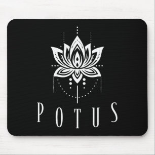 Lotus And Pearls Kamala Harris For Us President Mouse Pad