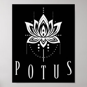 Lotus And Pearls Kamala Harris For Us President  Poster