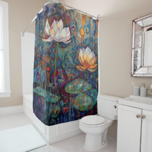 Lotus and Water Lillies Shower Curtain