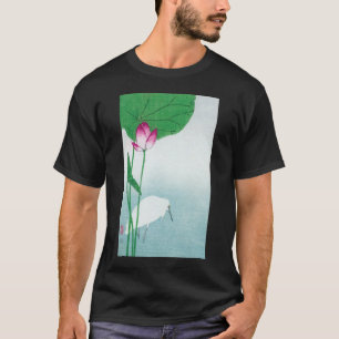 Lotus and White Heron, Koson, Ukiyo-e T-Shirt