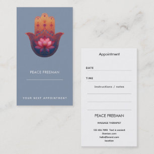 Lotus Blessing Hamsa Hand Business Card