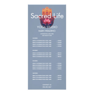 Lotus Blessing Hamsa Hand Rack Card