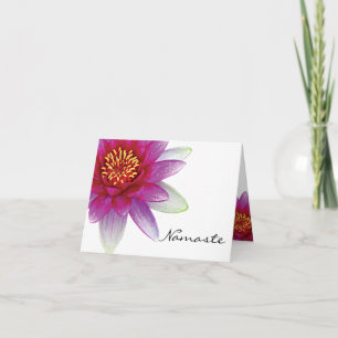 Lotus Blessings Namaste Custom Greeting Card