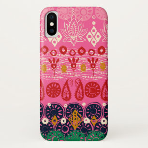 lotus block pink iPhone x case