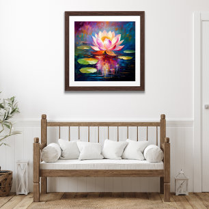 Lotus Bloom: Abstract Floral Art Poster