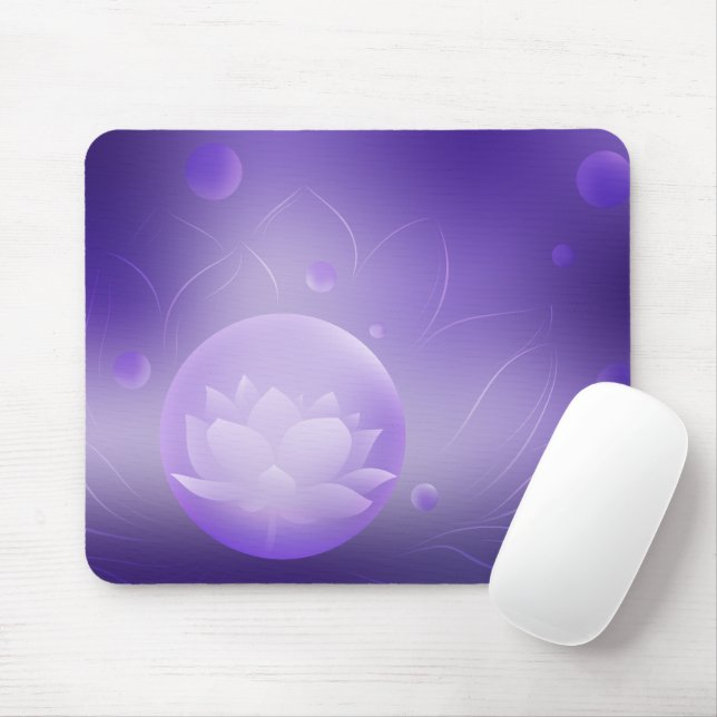 Lotus Bloom Mouse Pad (With Mouse)