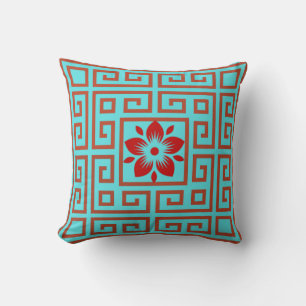 "Lotus Blossom: Chinese Elegance Pillow" Cushion