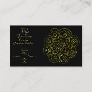 Lotus Blossom (Henna)(Gold) Business Card