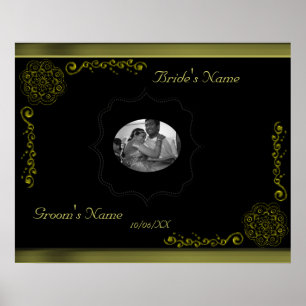 Lotus Blossom (Henna)(Gold) Poster