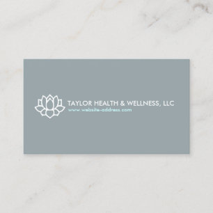 LOTUS BLOSSOM LOGO FOR HEALTH & WELLNESS BUSINESS CARD