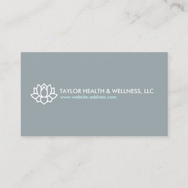 LOTUS BLOSSOM LOGO FOR HEALTH & WELLNESS BUSINESS CARD (Front)