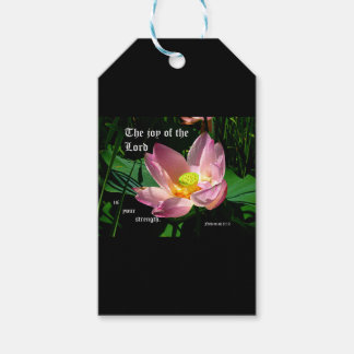 Lotus Blossom Nehemiah 8:10 Gift Tags